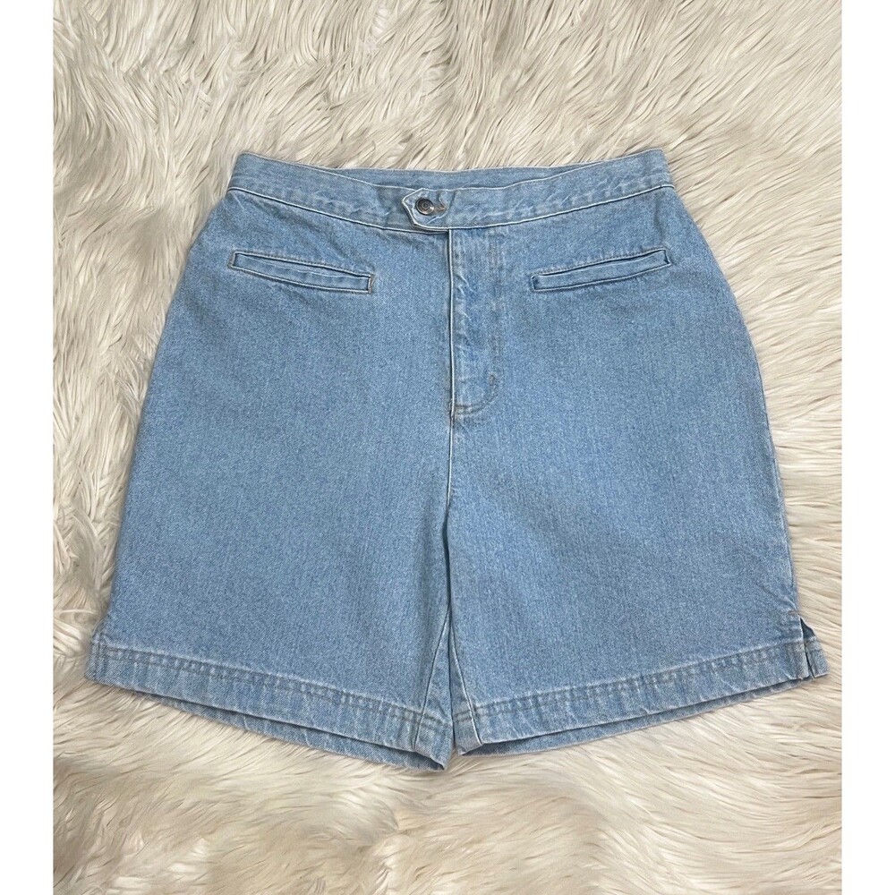 Vintage Cherokee Denim Shorts 6 High Rise Light Wash Cotton Tailored Welt Pocket